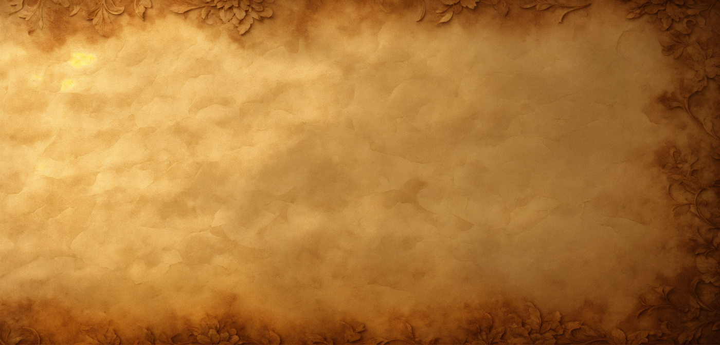 A textured, parchment-like background, framed by dark wood. The center is brighter.