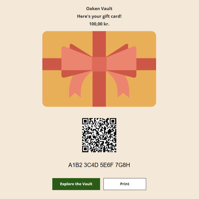 Oaken Vault Gift Card