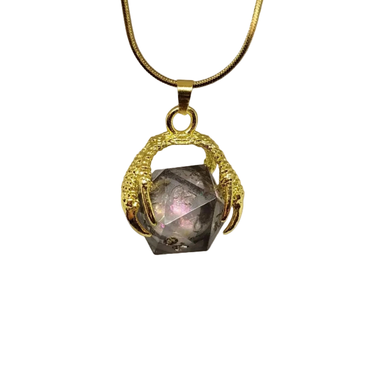 Dragon Claw D20 Dice Necklace & Keychain Set