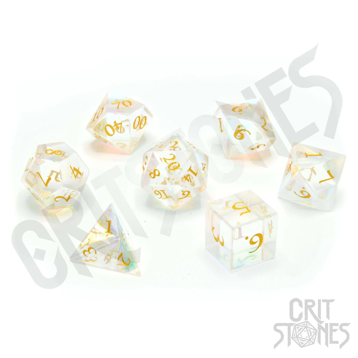 Prismatic Fantastic Glass RPG Dice Set