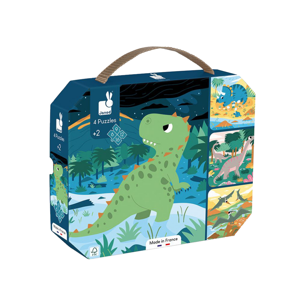 Evolutionary Dinosaur - 4 puzzles (4-16 Pieces)