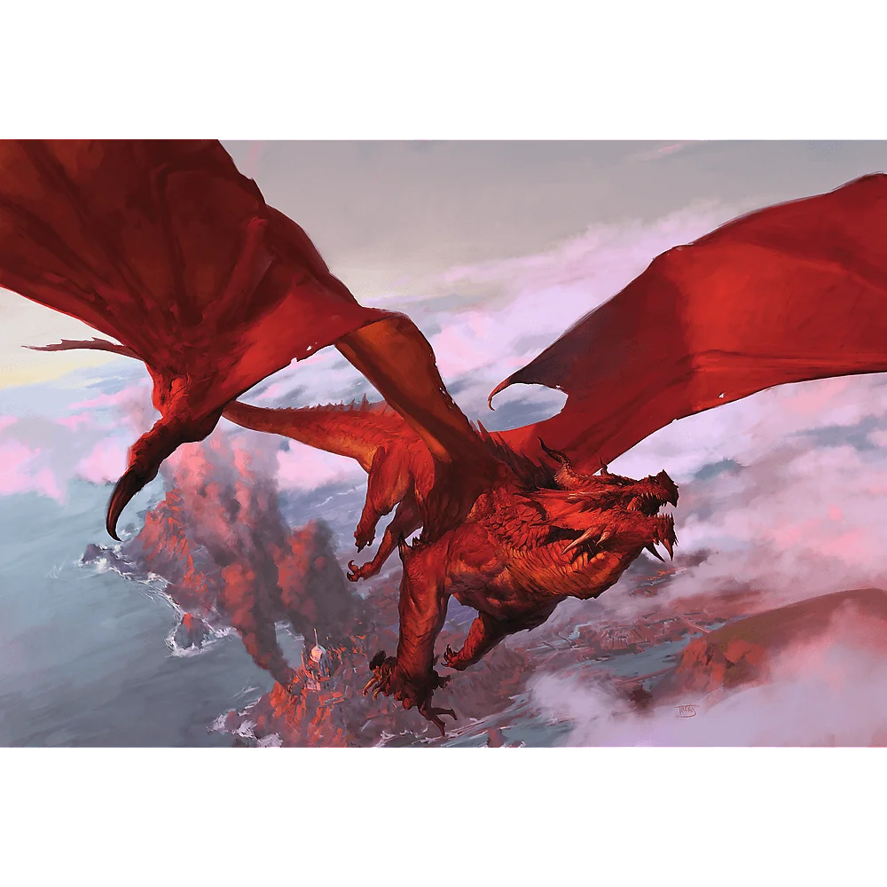 Dungeons & Dragons: Ancient Red Dragon - Wood Craft Puslespil (500+1 Brikker)
