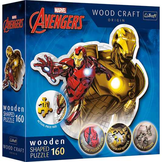 Avengers: Brave Iron Man - Wooden Shaped Puzzle