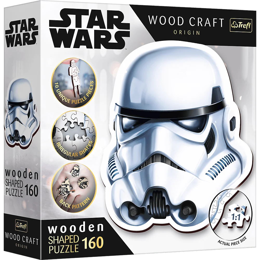 Star Wars: Stormtrooper's Helmet - Wood Craft Puslespil (160 Brikker)