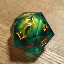 Oversized 33mm Sharp Edge Floating Eye D20 Dice