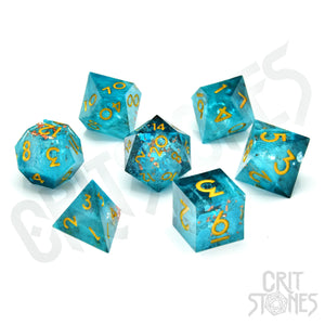 Wave after Wave Sharp Edge Resin RPG Dice Set