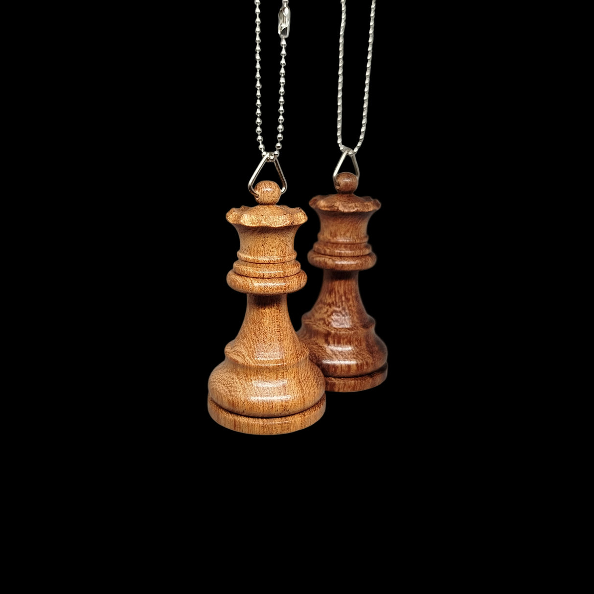 Wooden chess piece pendants
