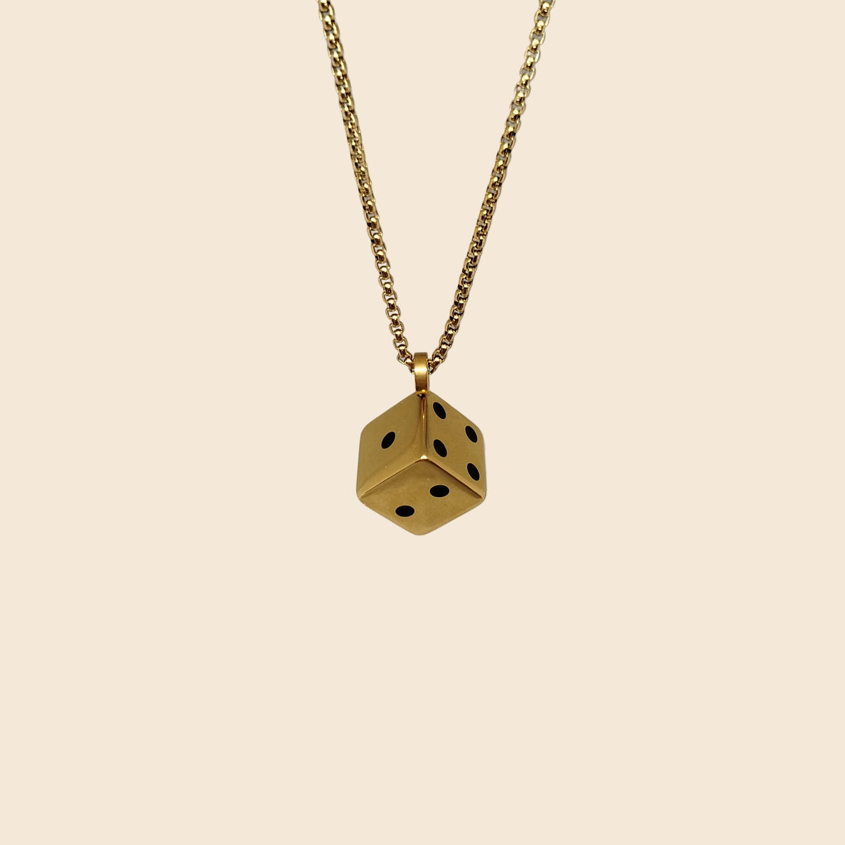 Premium Metal D6 Dice Necklace