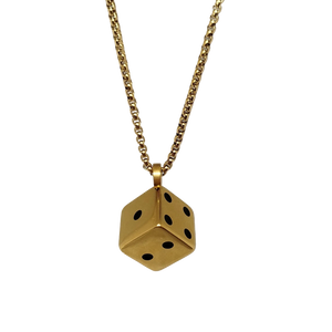 Premium Metal D6-terning Halskæde