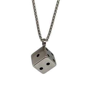 Premium Metal D6-terning Halskæde