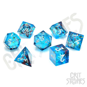 Mermaid's Maelstrom Liquid Core RPG Dice Set