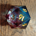 Oversized 33mm Sharp Edge Liquid Core D20 Dice