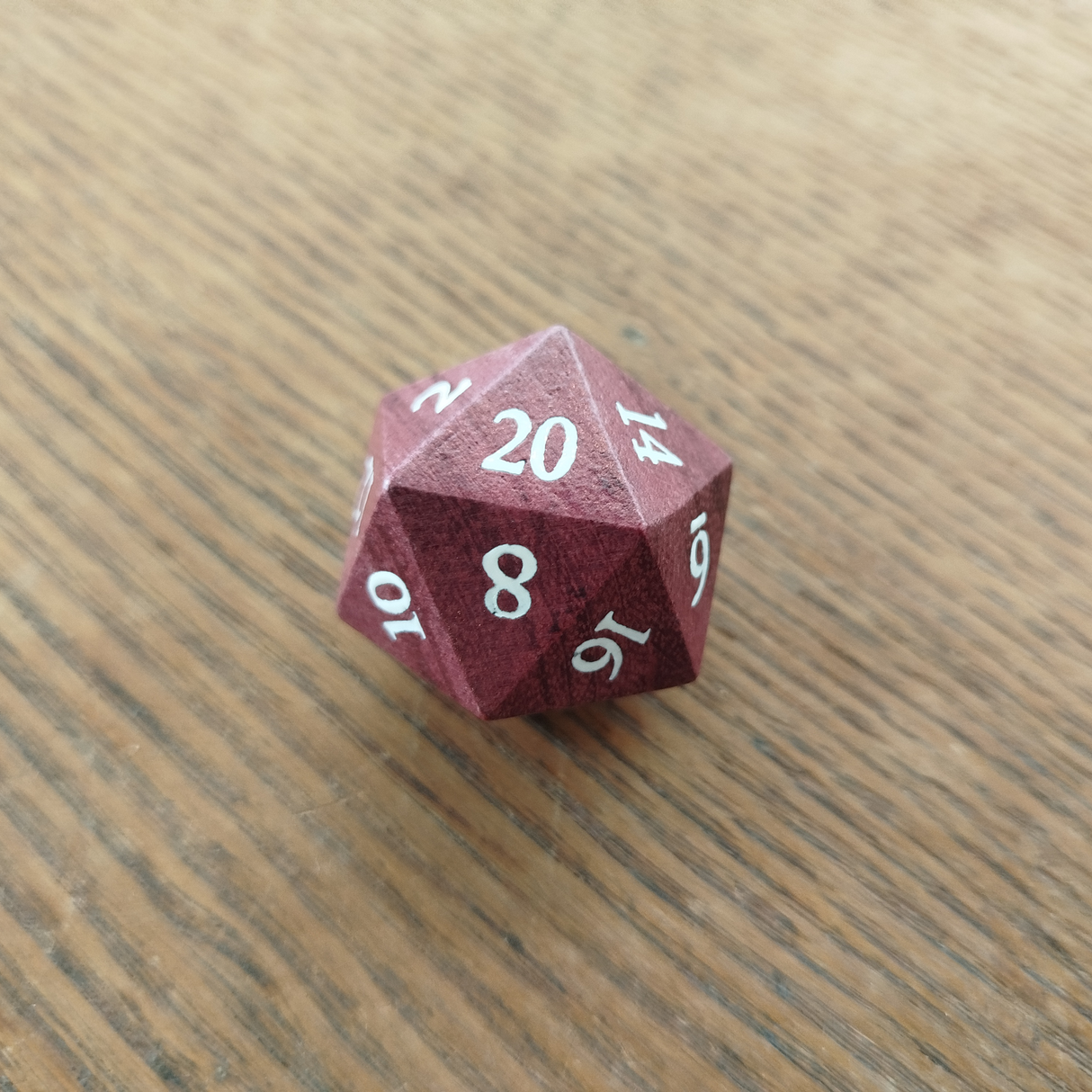 D20 Wooden Die 33mm