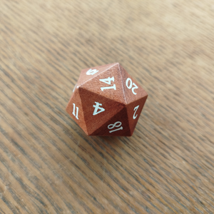 D20 Wooden Die 33mm
