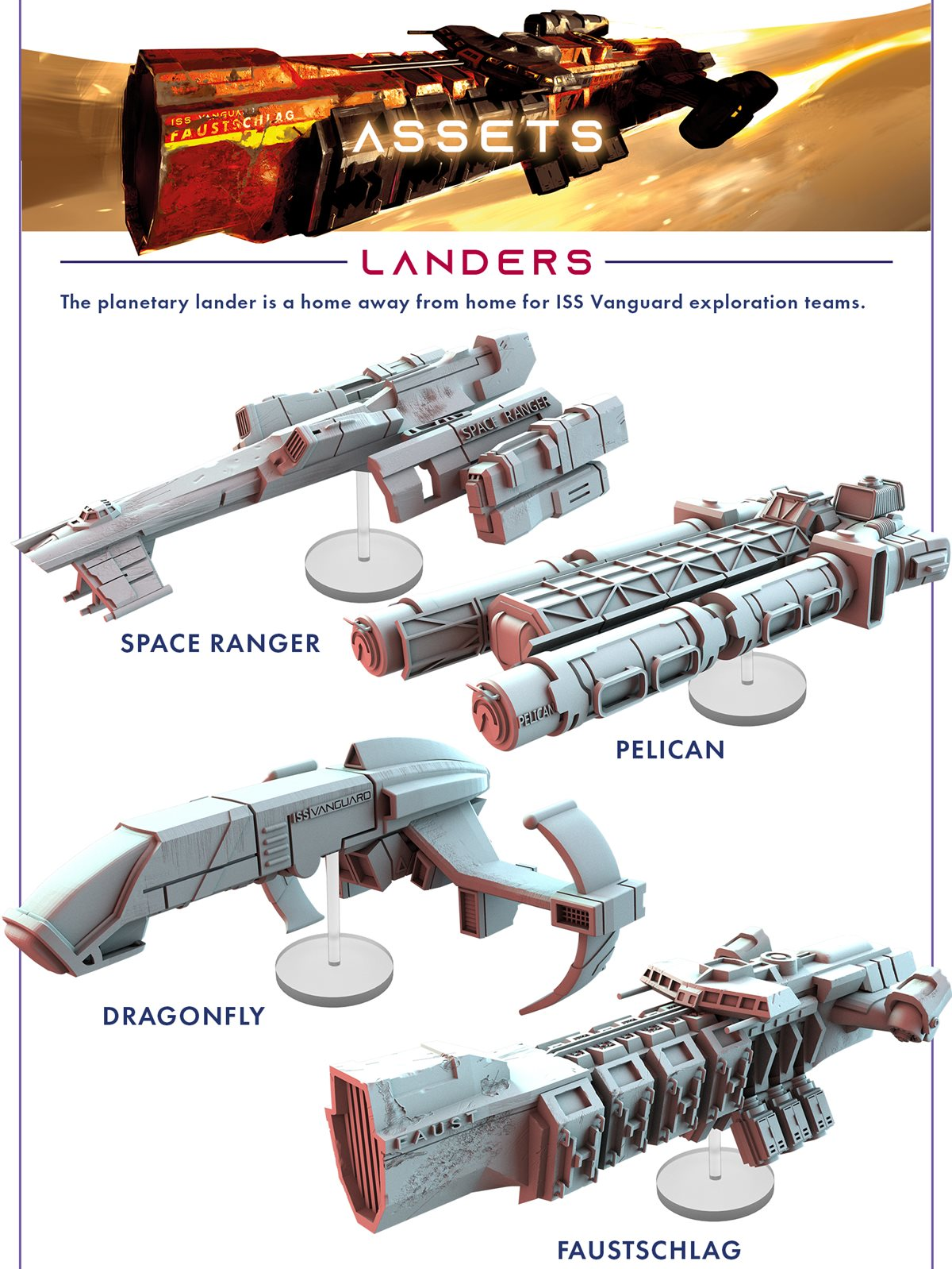 ISS Vanguard: Commander Bundle - Kickstarter Edition landers