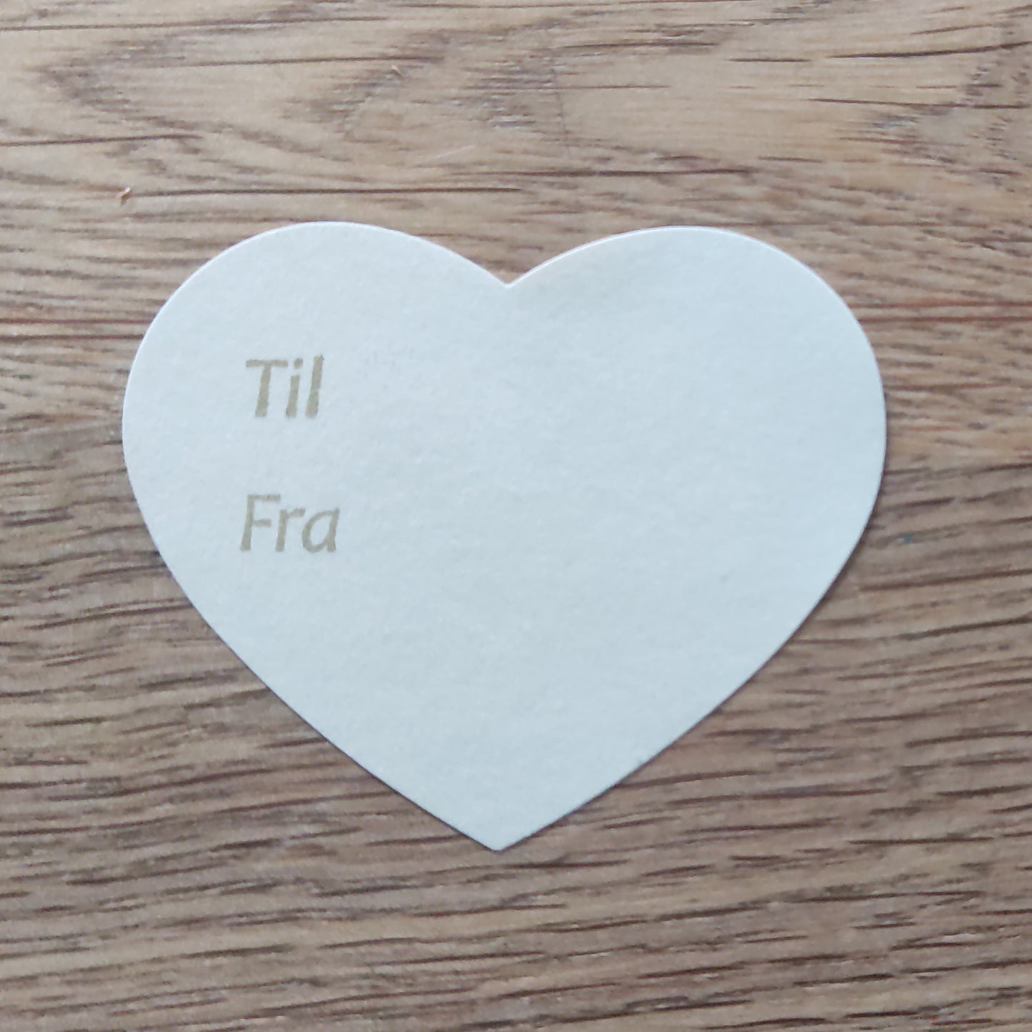 Gift Tag - Heart Beige (Danish)