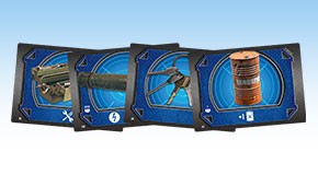 The Thing boardgame item cards