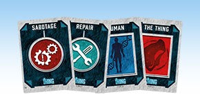 The Thing boardgame action cards